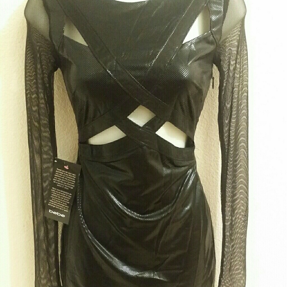 Bebe black dress Y2k